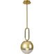 Prospect 1 Light 9.75 inch Gold Pendant Ceiling Light, Small