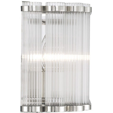 Glasbury 6 Light 32 inch Polished Nickel Vanity Light Wall Light