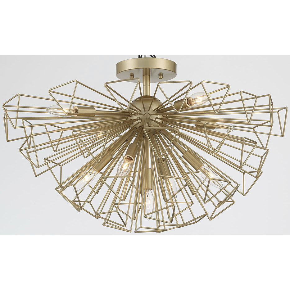 Dendelio 9 Light 22.5 inch Gold Chandelier Ceiling Light