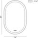 Sara 36 X 24 inch Matte Silver LED Mirror