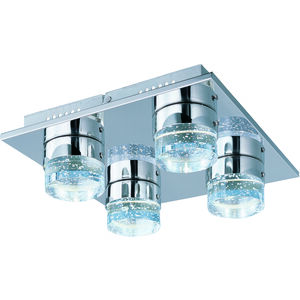 Fizz IV LED 13 inch Polished Chrome Flush Mount Ceiling Light