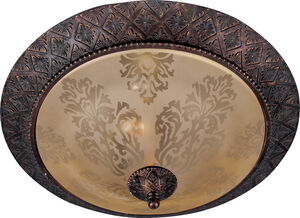 Symphony 2 Light 19 inch Oil Rubbed Bronze Flush Mount Ceiling Light