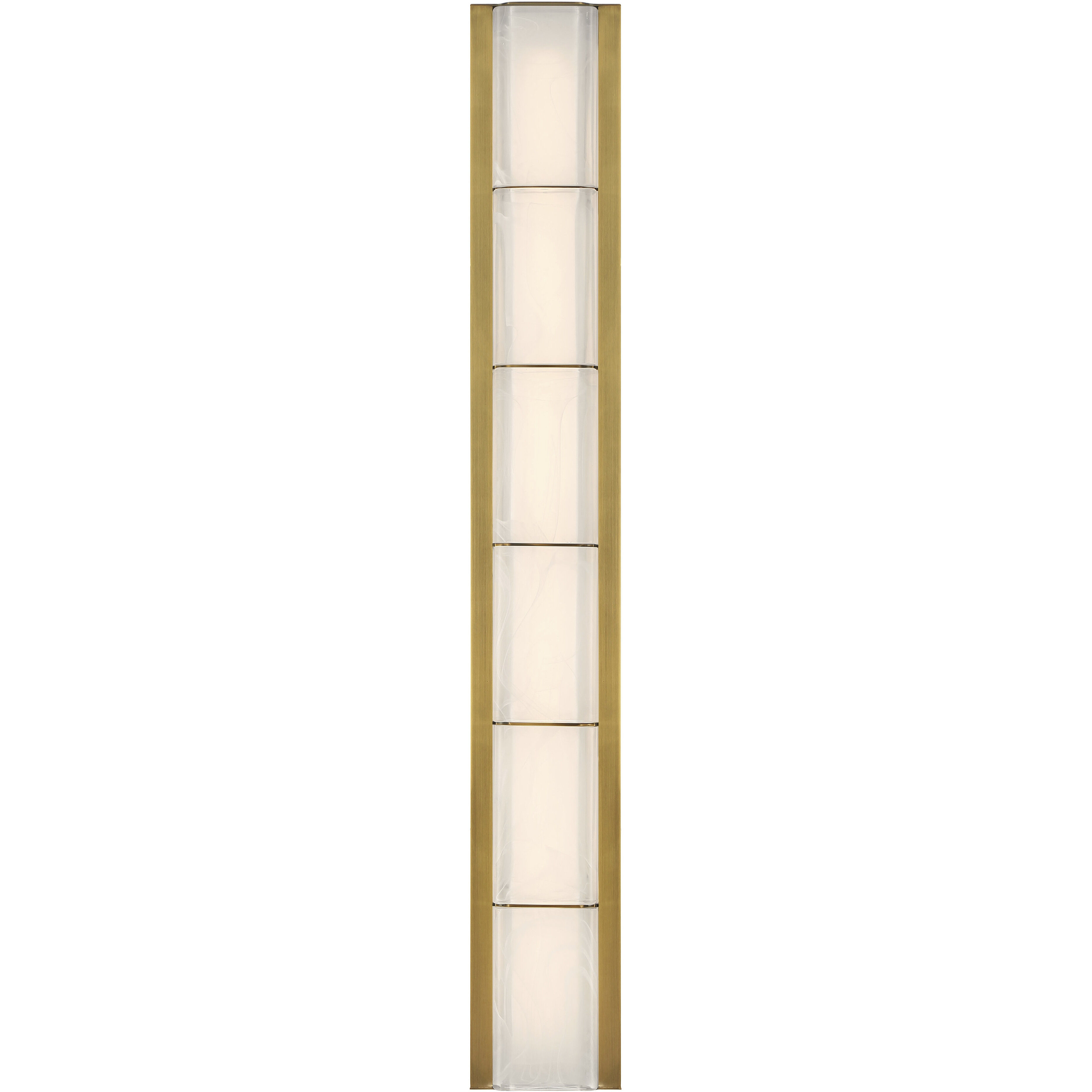 Gibraltar LED 36.5 inch Antique Brass Vanity Light Wall Light