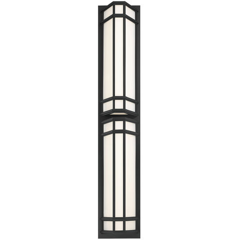 Monte 2 Light 45 inch Satin Black Outdoor LED Wall Sconce 