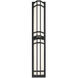 Monte 2 Light 45 inch Satin Black Outdoor LED Wall Sconce 