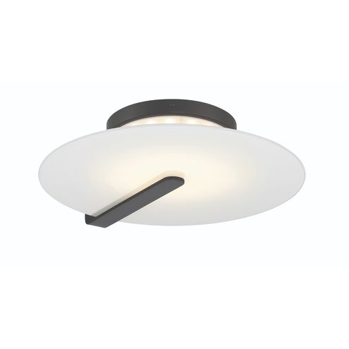 Nuvola LED 16.75 inch Black and White Flush Mount Ceiling Light in White and Black