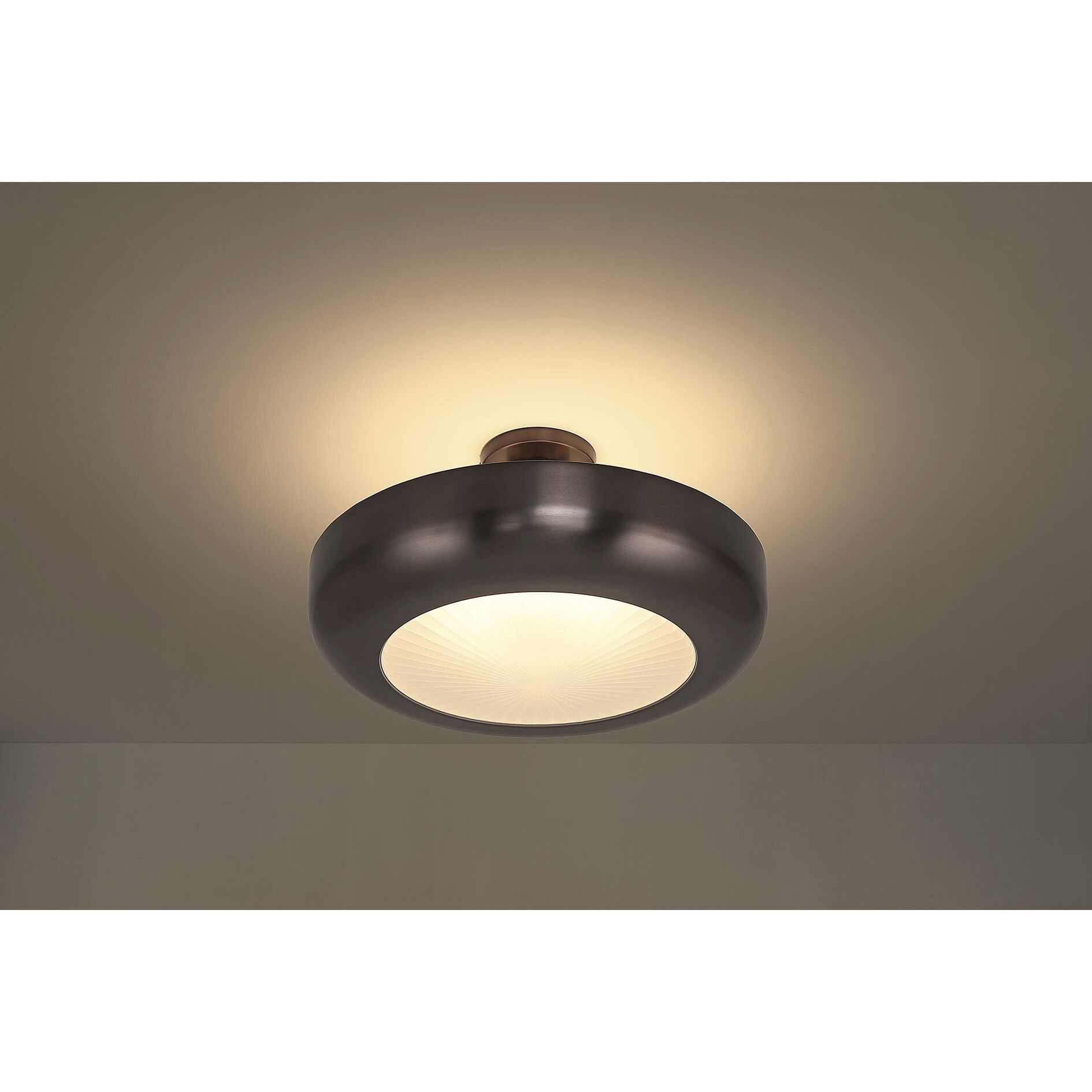 Macey LED 22.25 inch Harlow Bronze Semi-Flush Mount Ceiling Light
