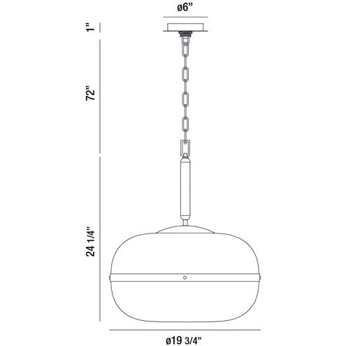 Nottingham 3 Light 19.75 inch Brass Pendant Ceiling Light, Large