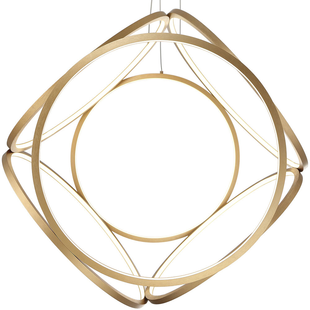 Glenview LED 34 inch Chrome Chandelier Ceiling Light, Large