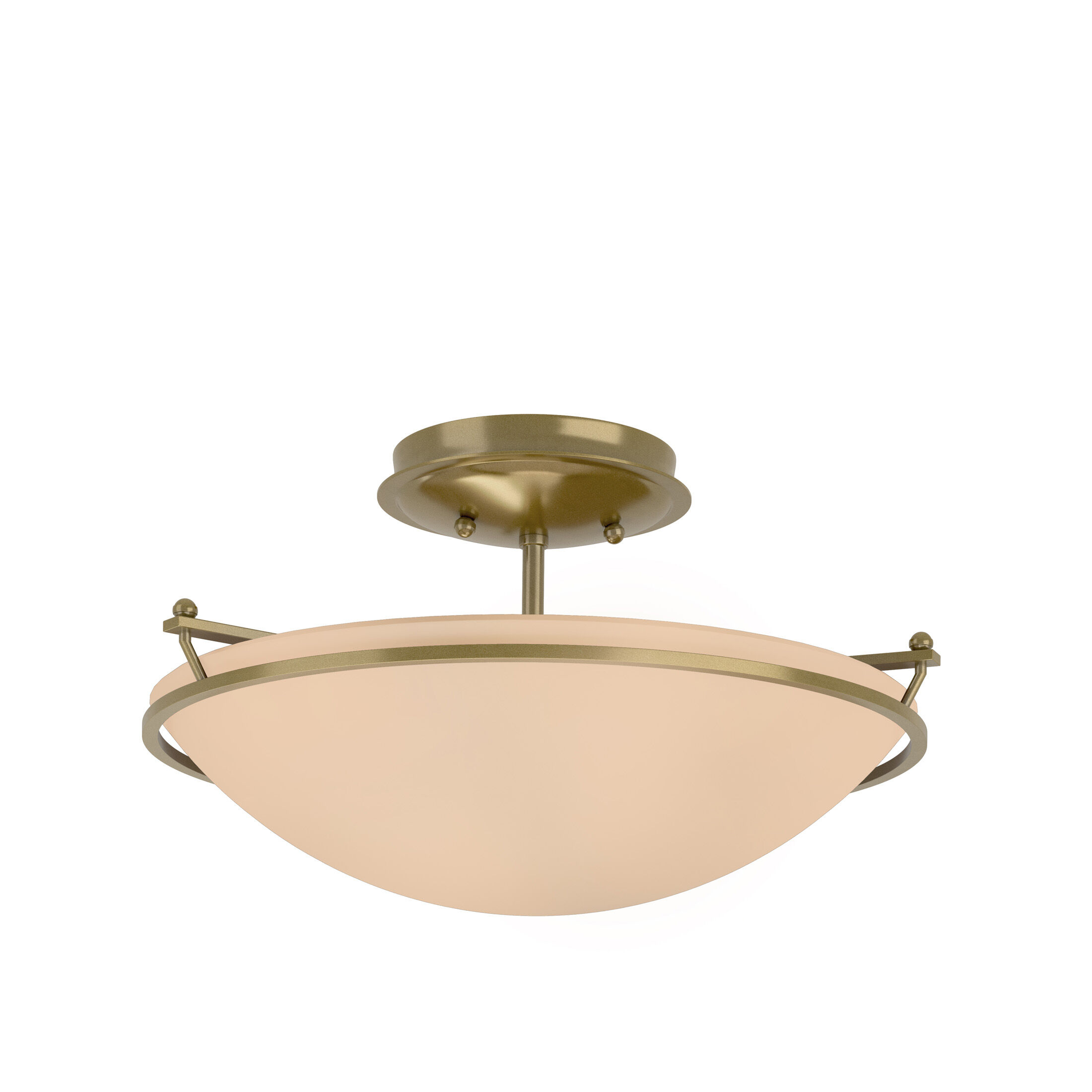 Plain 2 Light 14.50 inch Semi-Flush Mount