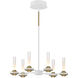 Torcia LED 24.25 inch White Chandelier Ceiling Light