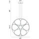 Glenview LED 34 inch Chrome Chandelier Ceiling Light, Large