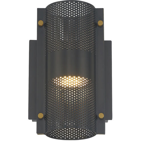 Westcliffe LED 8 inch Gold and Black Outdoor Wall Sconce