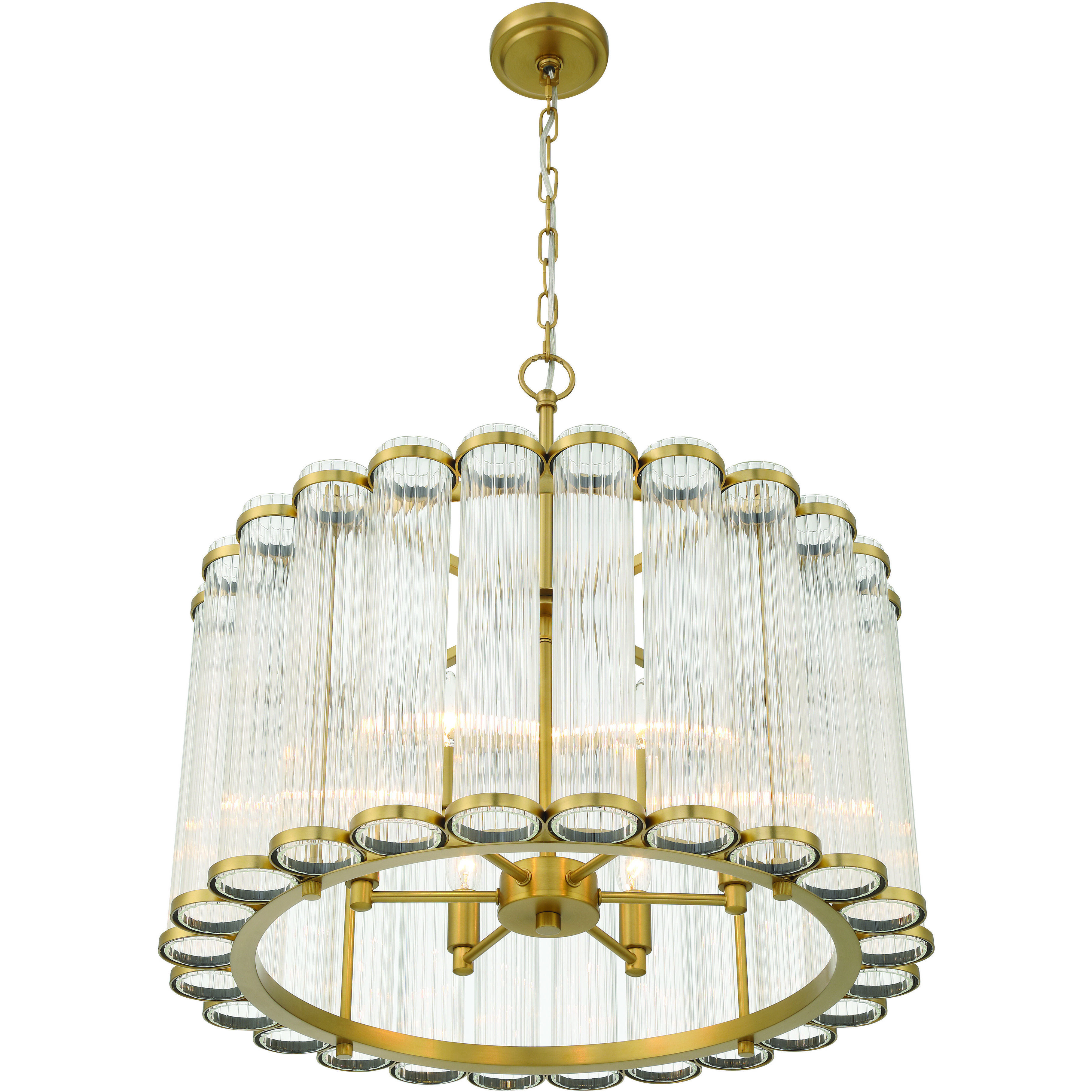 Glasbury 6 Light 24 inch Gold Chandelier Ceiling Light