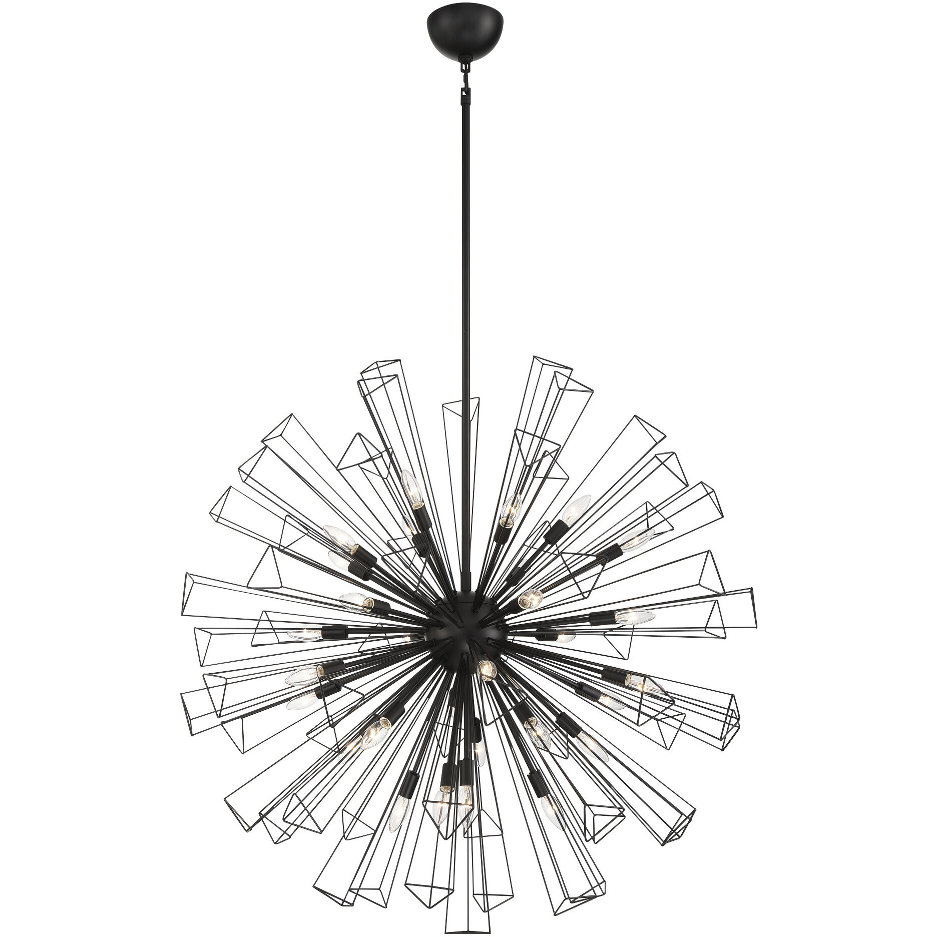 Dendelio 29 Light 40 inch Black Chandelier Ceiling Light