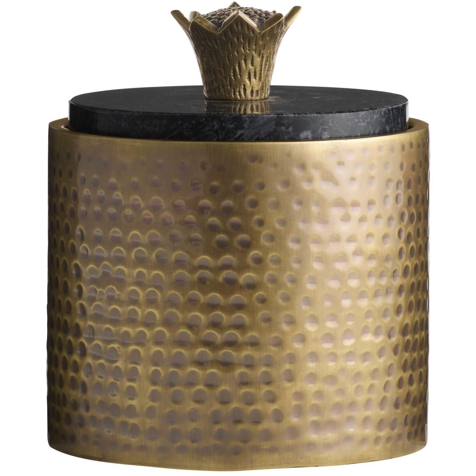 Mackenzie Black and Vintage Brass Container