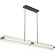 Neoness LED 67 inch Weathered Brass Linear Chandelier Ceiling Light in Clear