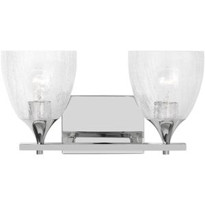 Drew & Jonathan Toffino 2 Light 16 inch Chrome Vanity Light Wall Light