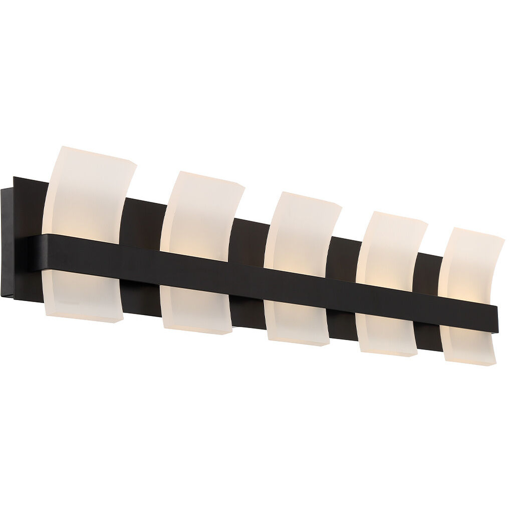 Cambridge LED 36.25 inch Black Vanity Light Wall Light