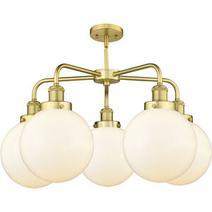 Beacon 5 Light 28.88 inch Satin Gold Chandelier Ceiling Light