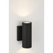 Plaza 60 LED 7.09 inch Black Outdoor Wall Mount