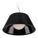 Ribo 1 Light 20 inch Chrome Pendant Ceiling Light in Black, Large