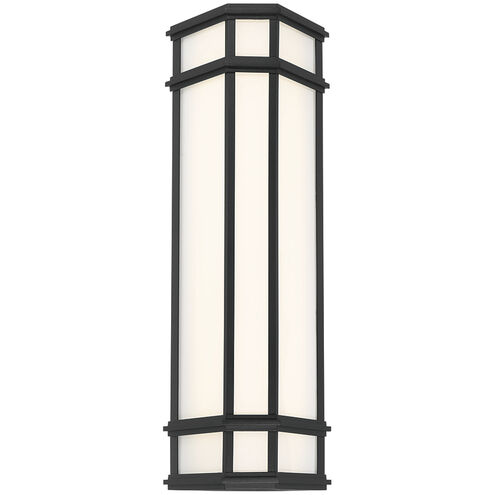 Monte 1 Light 21 inch Satin Black Outdoor LED Wall Sconce