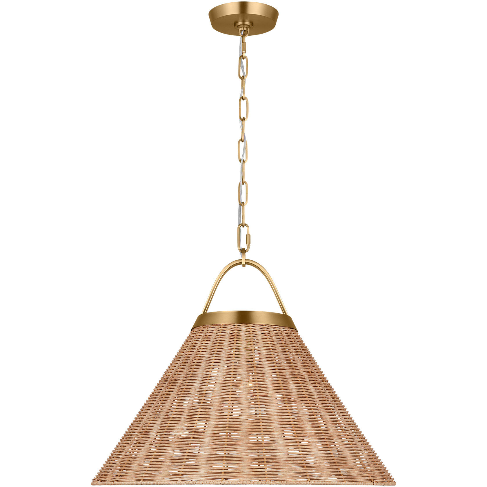 C&M by Chapman & Myers Whitby 1 Light 22 inch Burnished Brass Pendant Ceiling Light