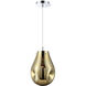 Benalto 1 Light 8 inch Chrome Pendant Ceiling Light in Gold