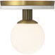 Carnagie LED 8 inch Antique Brass Flush Mount Ceiling Light