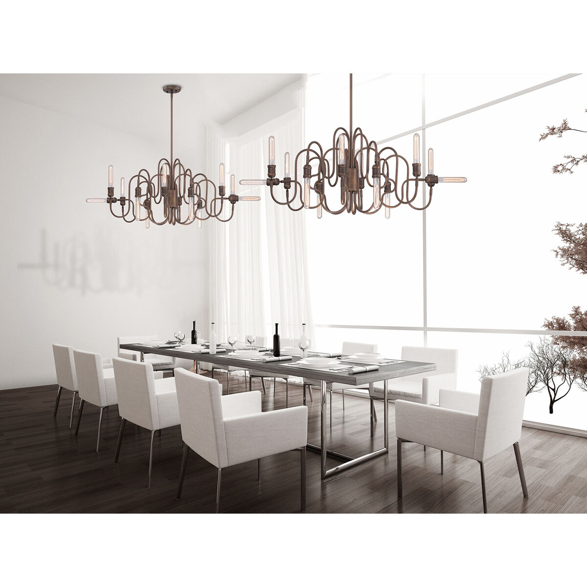 Briggs 8 Light 26 inch Oil Rubbed Bronze Chandelier Ceiling Light