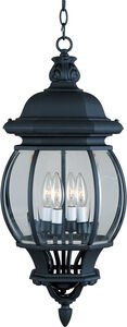 Crown Hill 4 Light 10 inch Black Outdoor Hanging Lantern