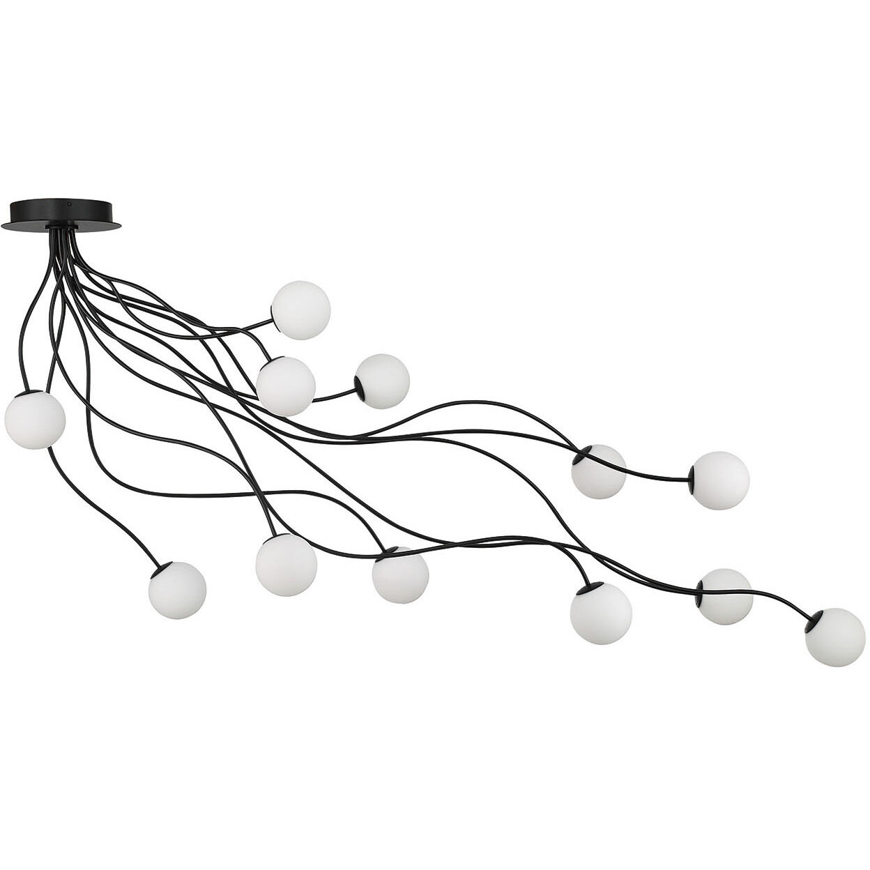 Athena LED 20 inch Matte Black Semi-Flush Mount Ceiling Light