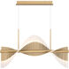 Voltik Linear Chandelier Ceiling Light in Gold