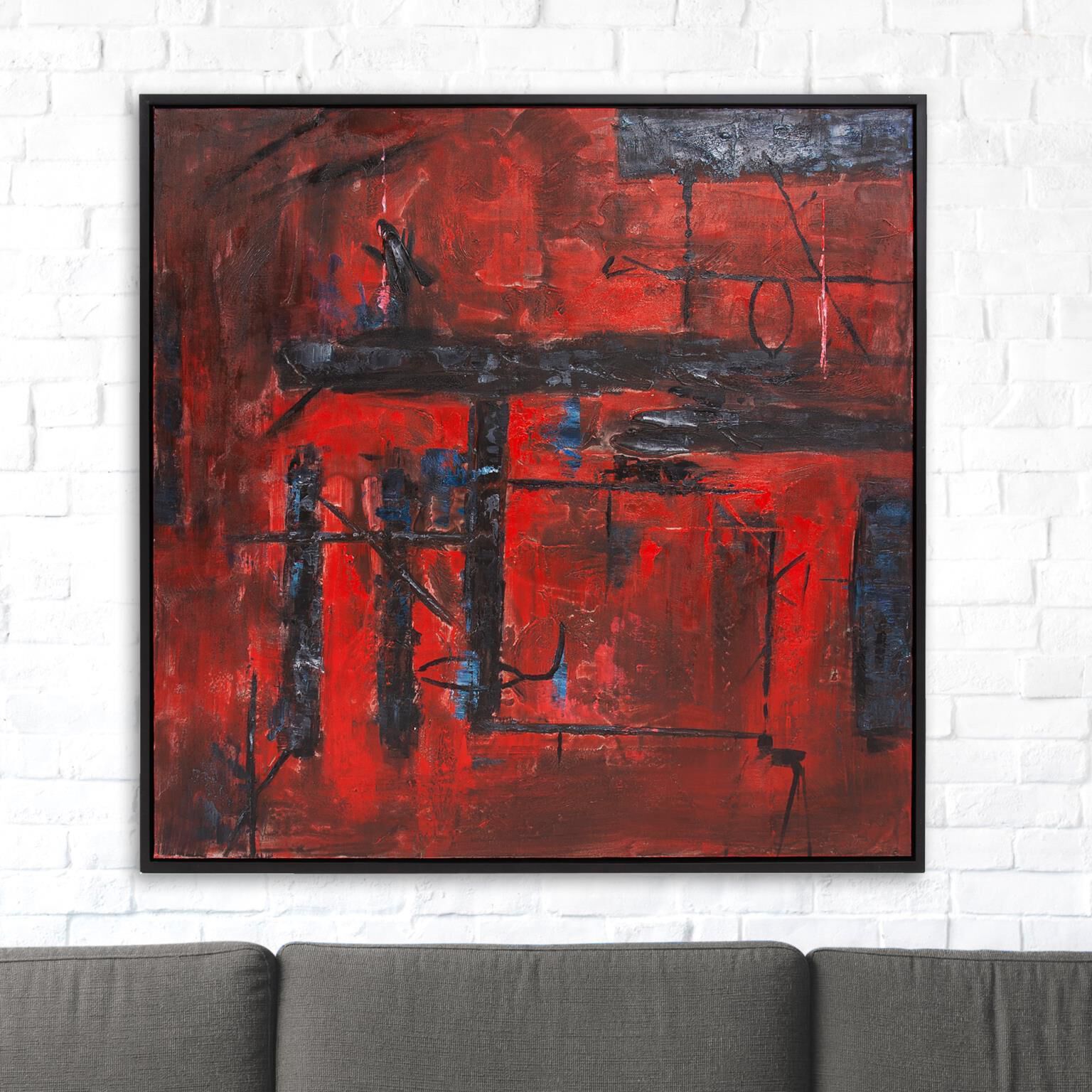 Tribal Story 41.5 X 41.5 inch Hand Painted Original Art