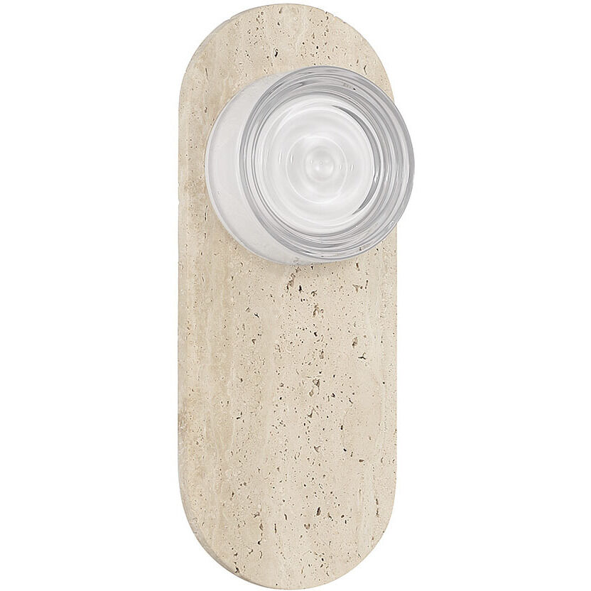 Sternn LED 15 inch Travertine Outdoor Wall Sconce in Clear Smooth
