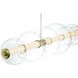 Atomo Linear Chandelier Ceiling Light in Gold, Clear
