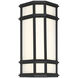 Monte 1 Light 14 inch Satin Black Outdoor LED Wall Sconce