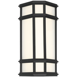 Monte 1 Light 14 inch Satin Black Outdoor LED Wall Sconce