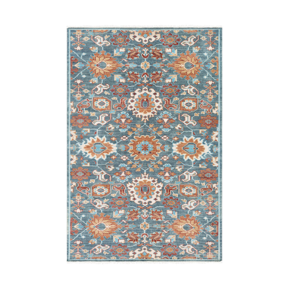 Ace 36 X 24 inch Dark Green/Burnt Orange/Camel/Teal/Butter/Dark Red Rugs, Wool