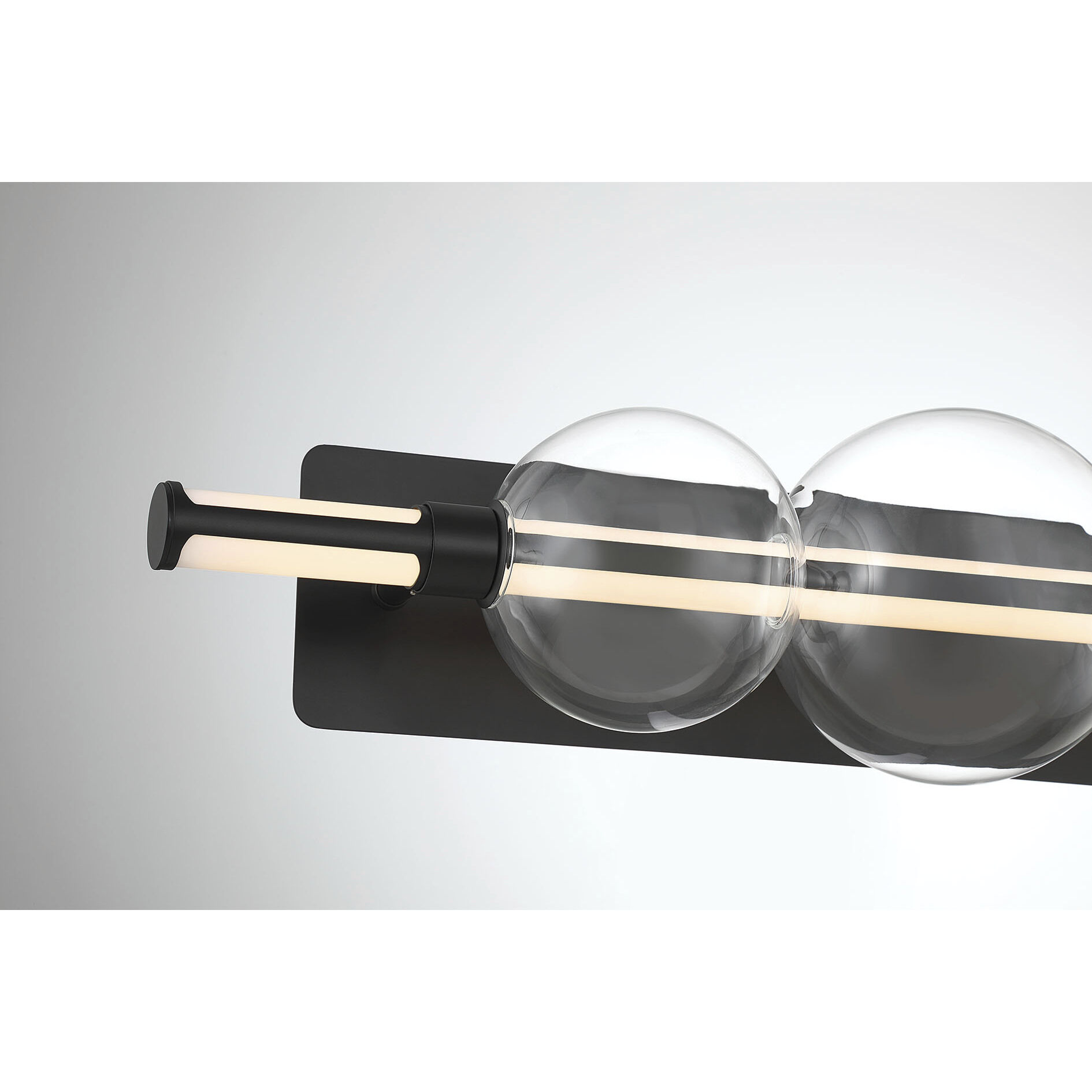 Lucent LED 34 inch Matte Black Vanity Light Wall Light