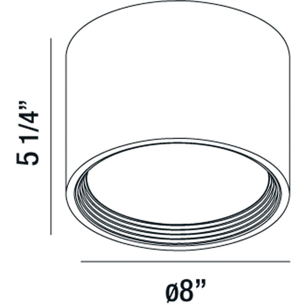Benton LED 8 inch White Flush Mount Ceiling Light, Large