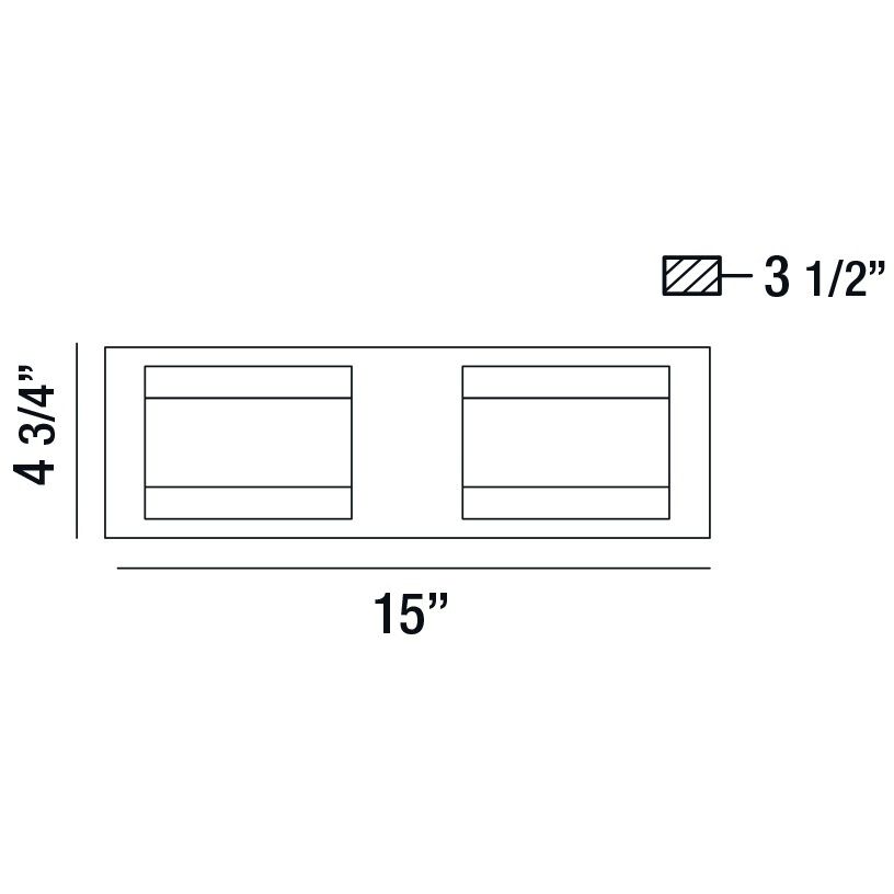 Nelson LED 15 inch Chrome Vanity Light Wall Light