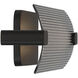 Neoness LED 24.5 inch Matte Black Outdoor Wall Sconce in Smoke