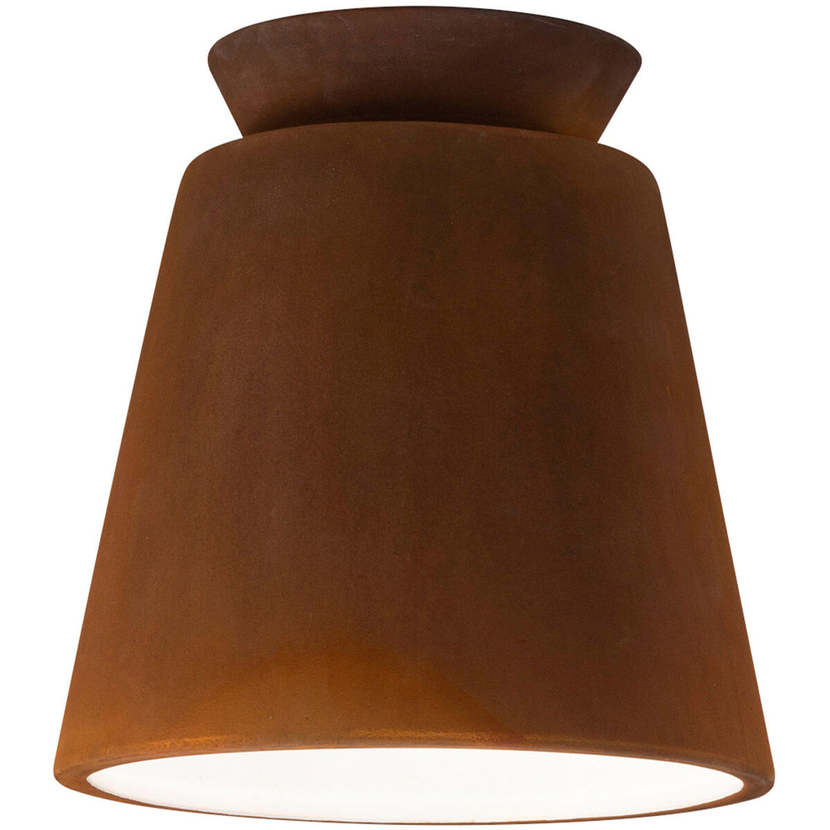 Radiance Collection 1 Light 7.5 inch Real Rust Flush-Mount Ceiling Light