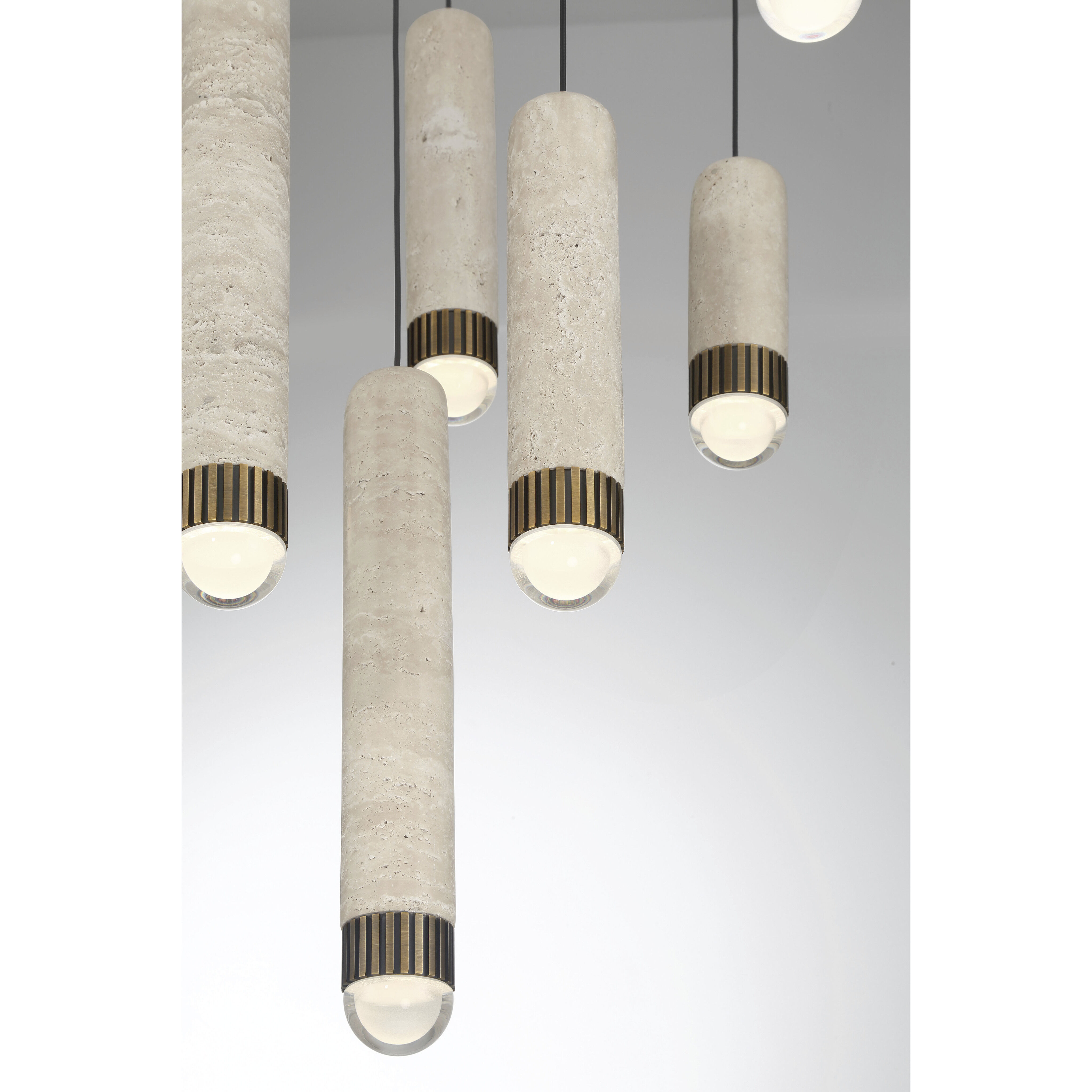 Cambre LED 22 inch Antique Brass Multi Drop Chandelier Ceiling Light