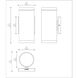 Plaza 100 LED 9.13 inch Black Outdoor Wall Mount