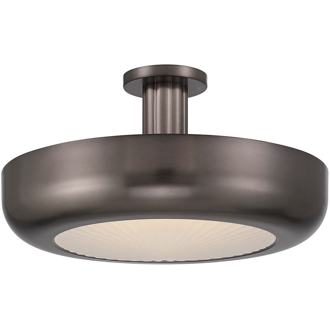 Macey LED 22.25 inch Harlow Bronze Semi-Flush Mount Ceiling Light