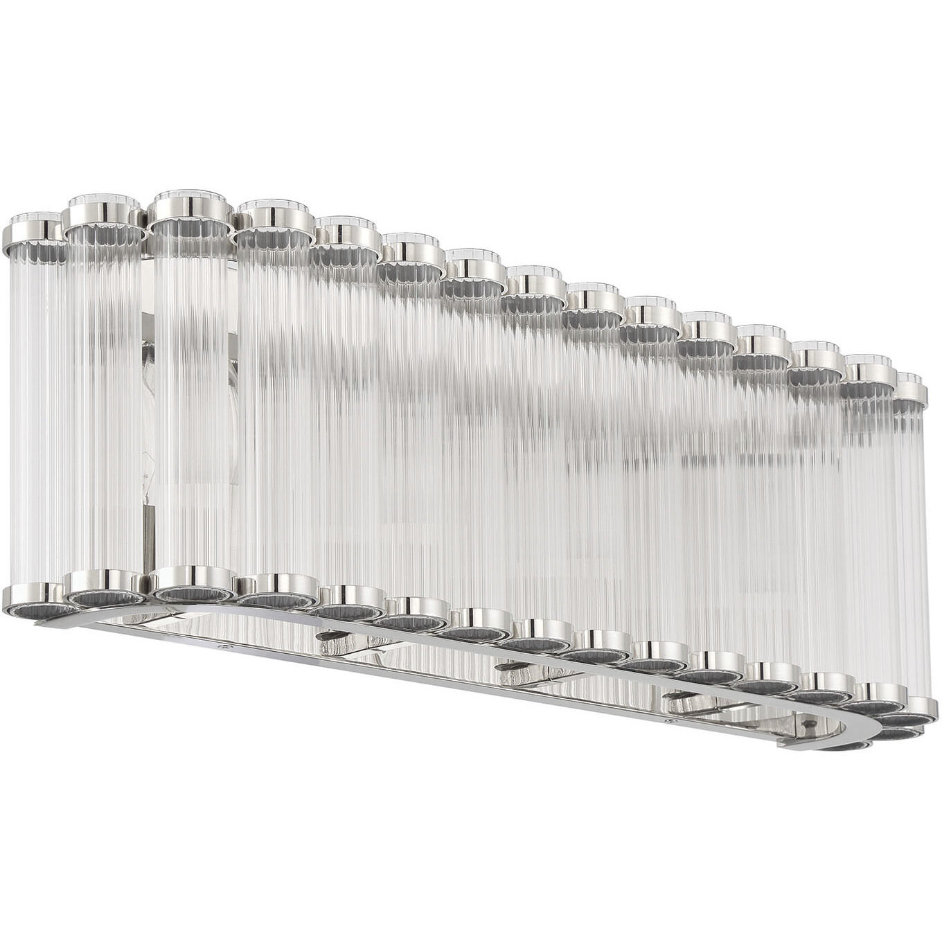 Glasbury 4 Light 23.75 inch Polished Nickel Vanity Light Wall Light