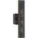 Westcliffe LED 17 inch Gold and Black Outdoor Wall Sconce